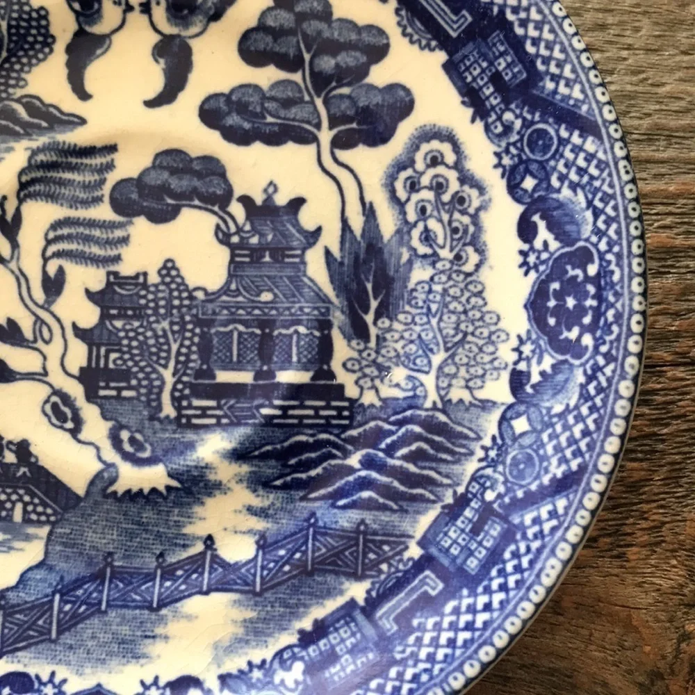 Blue Willow Saucers - Vintage - Set of Six